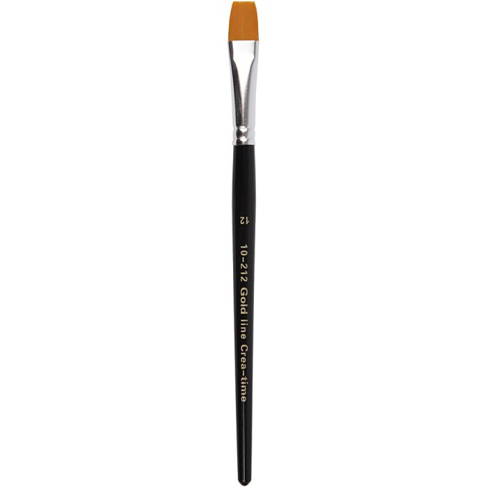 Pinceles de línea dorada, 11, L. 19 cm, A: 9 mm, plano, 6ud/ 1 paquete