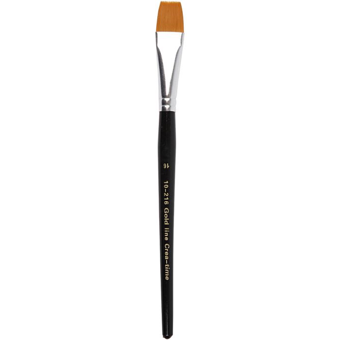 Pinceles de línea dorada, medida 16, L. 19 cm, A: 17 mm, 6 ud/ 1 paquete