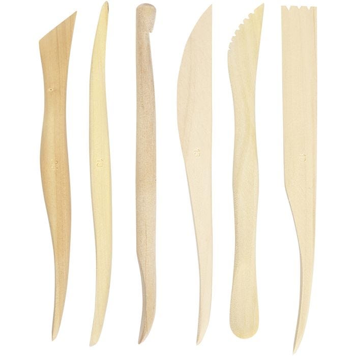 Herramientas de modelar, L. 15 cm, 6ud/ 1 paquete