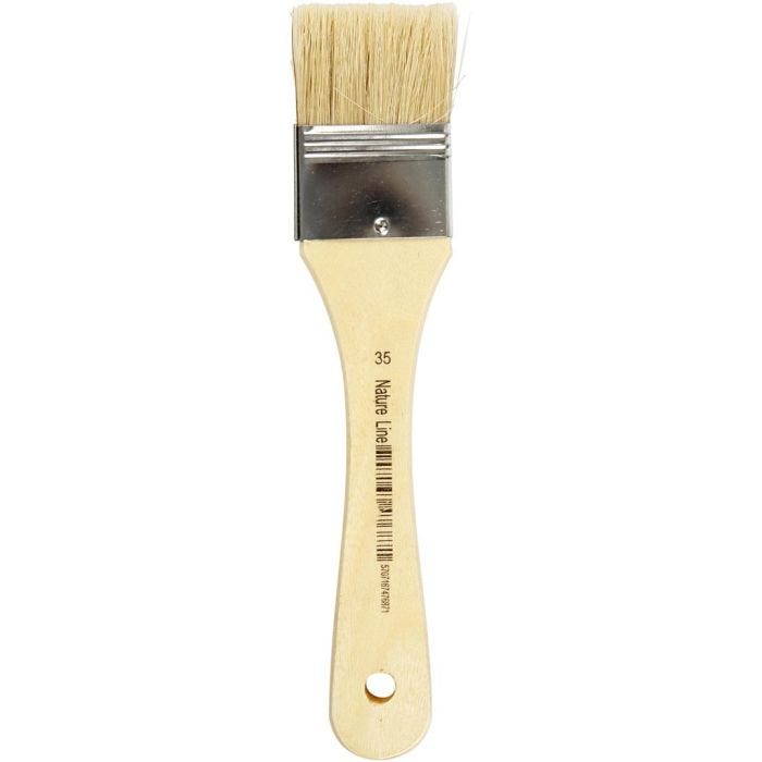 Pinceles para barnizar, L. 18,5 cm, A: 35 mm, plano, 12 ud/ 1 paquete