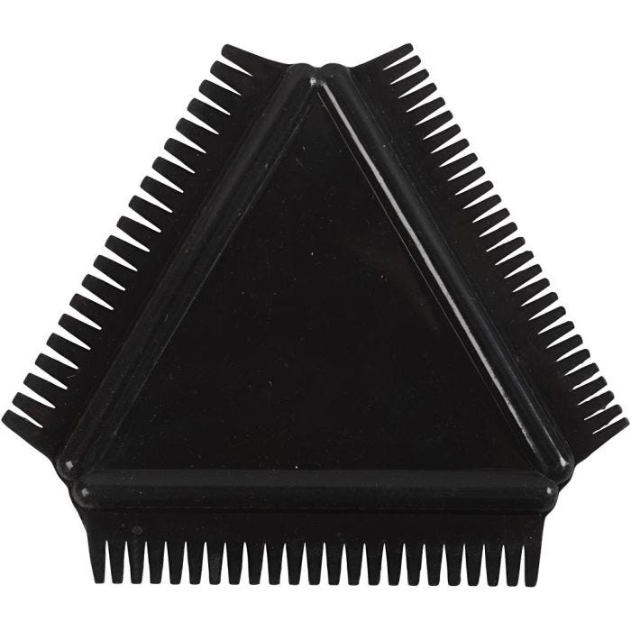 Texturizador de goma, medidas 9 cm, negro, 1 ud