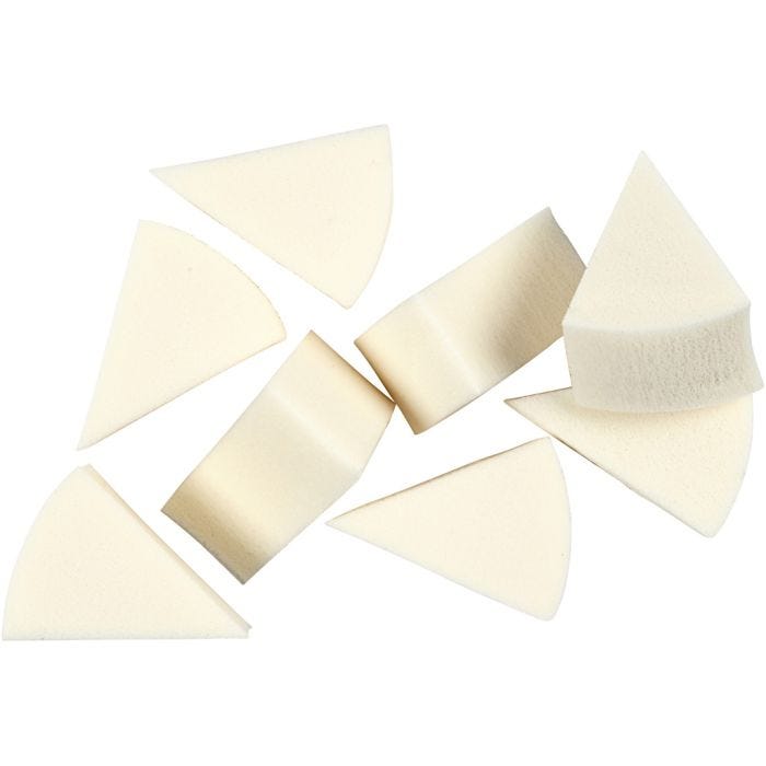 Esponjas, L. 40 mm, A: 25 mm, blanco, 8 ud/ 1 paquete