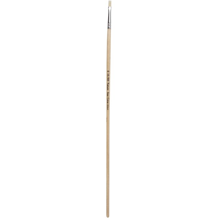 Pinceles Nature Line, 0, A: 4 mm, Mango largo, 12ud/ 1 paquete