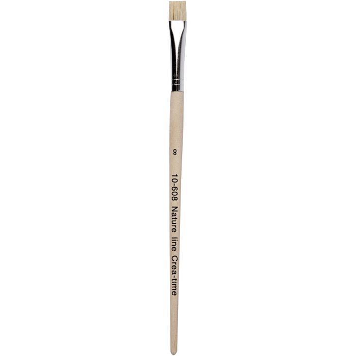 Pinceles Nature Line, 8, L. 18,5 cm, A: 10 mm, plano, 12ud/ 1 paquete