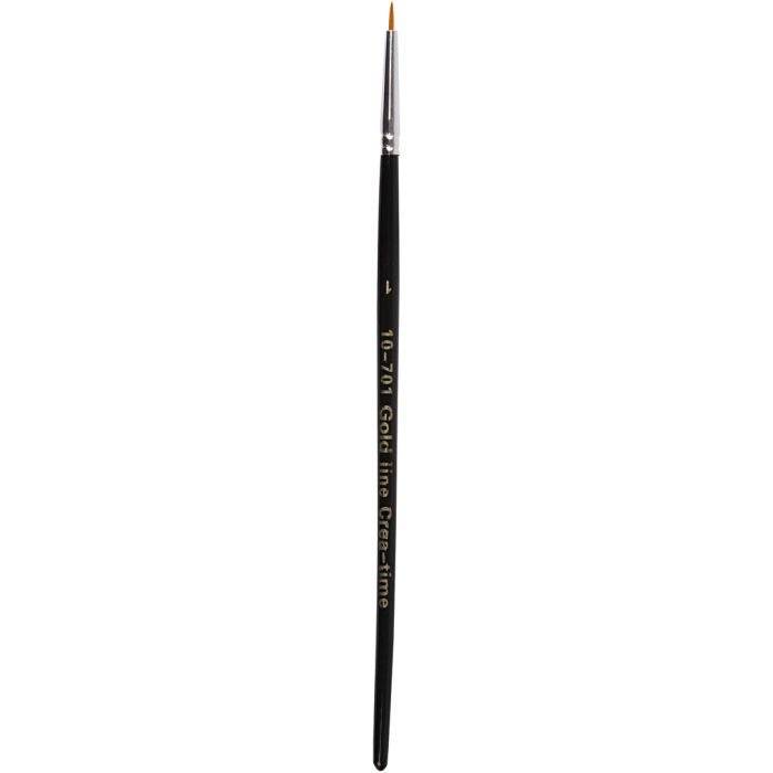 Pinceles de línea dorada, 0, L. 17 cm, A: 1 mm, redondo, 12ud/ 1 paquete