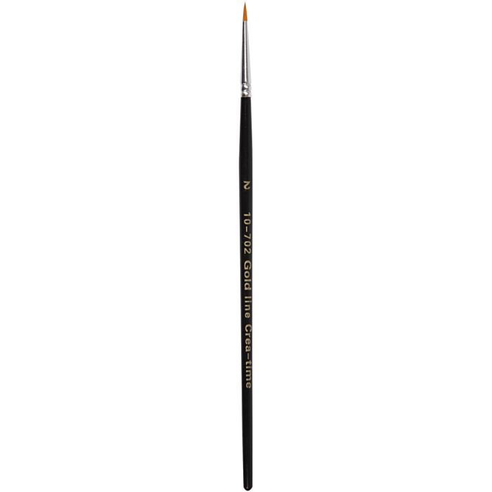 Pinceles de línea dorada, 2, L. 17 cm, A: 2 mm, redondo, 12 ud/ 1 paquete