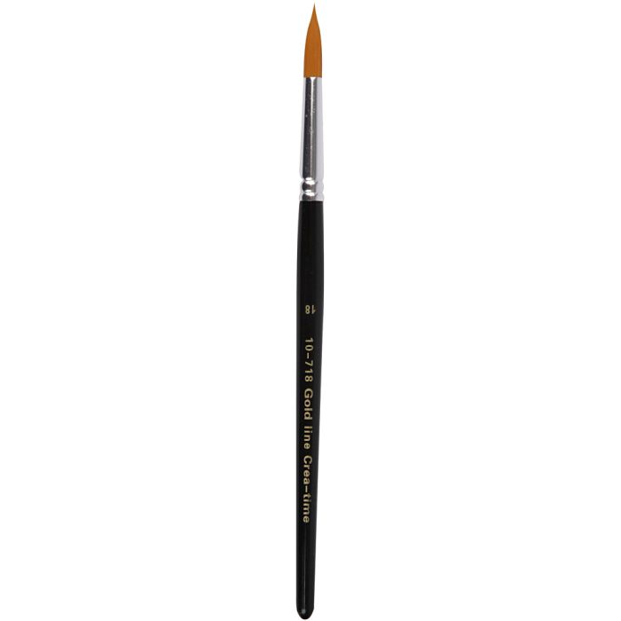 Pinceles de línea dorada, 18, L. 20 cm, A: 7 mm, redondo, 6ud/ 1 paquete