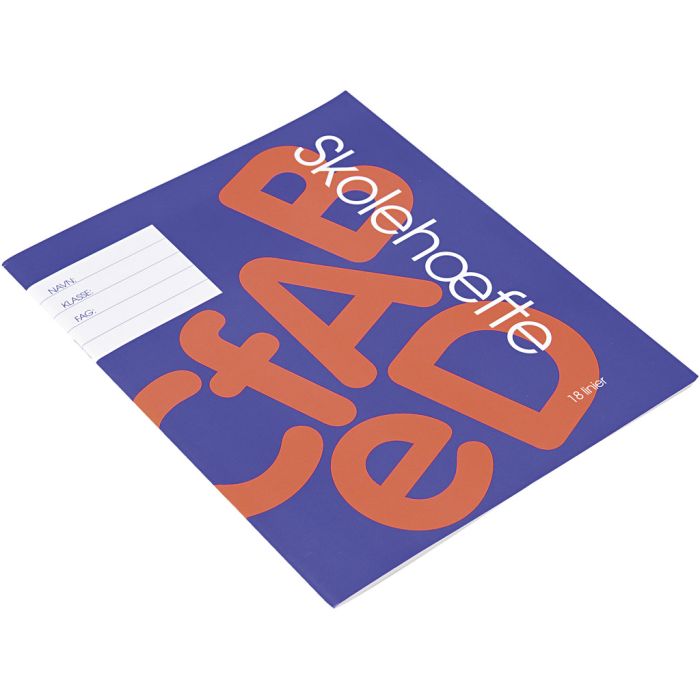 Libro de ejercicios escolares , 18 líneas, A5, medidas 14,8x21 cm, Número de paginas 64, 200 ud/ 1 paquete