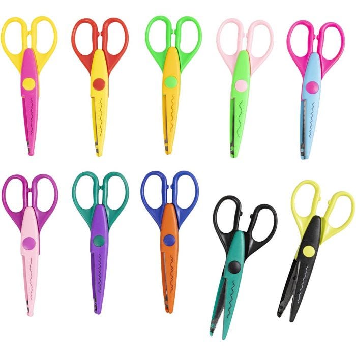 Tijeras de patrón, L. 16 cm, 10 ud/ 1 paquete