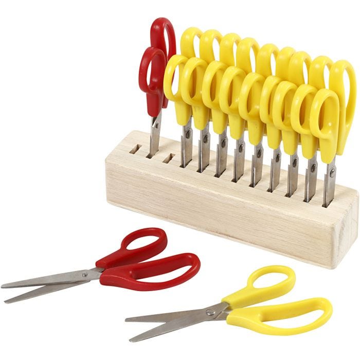 Tijeras para Niños, L. 12,5 cm, redonda, 12 ud/ 1 paquete