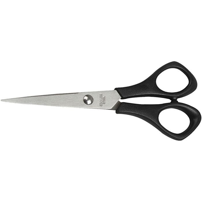 Tijeras Escolares, L. 14 cm, fina, diestro, 1 ud