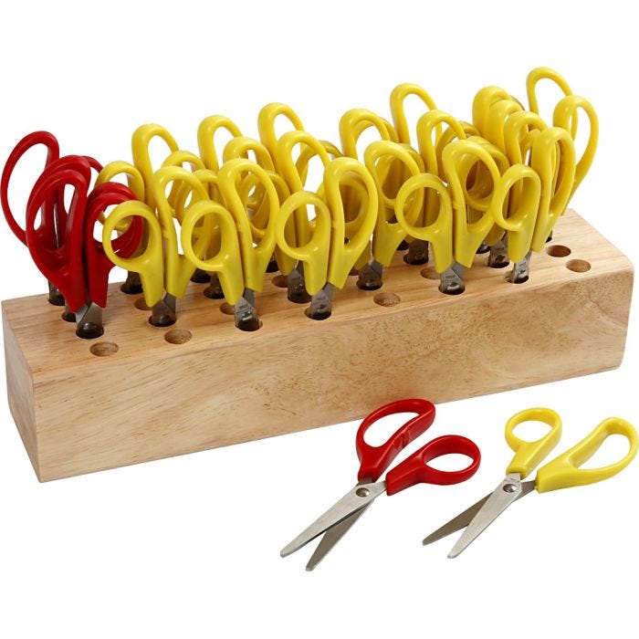 Tijeras para niños, L. 12,5 cm, redonda, 1 set