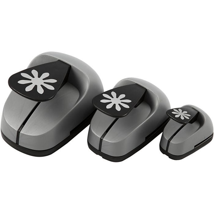 Set de troqueles para manualidades, margaritas, medidas 25+49+75 mm, 3 ud/ 1 paquete