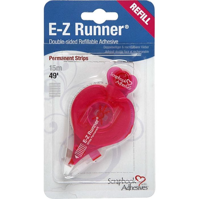 E-Z Runner® - Recambio, tiras-permanente, permanente, A: 8 mm, 15 m/ 1 rollo