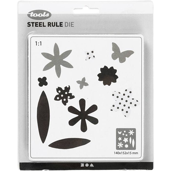 Troquel de formas, Flores, medidas 14x15,25 cm, grosor 15 mm, 1 ud