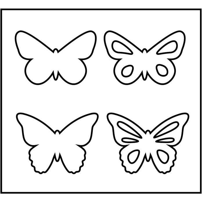 Troquel de formas, Mariposas, medidas 14x15,25 cm, grosor 15 mm, 1 ud