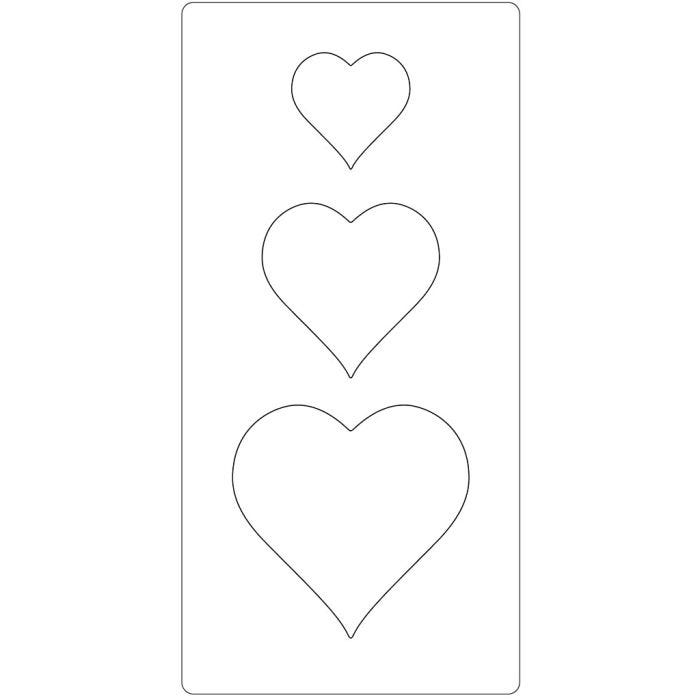Troquel de formas, Corazón, medidas 15,2x30,37 cm, grosor 15 mm, 1 ud