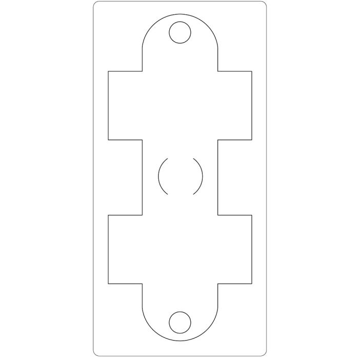 Troquel de formas, Caja de regalo, medidas 15,2x30,37 cm, grosor 15 mm, 1 ud
