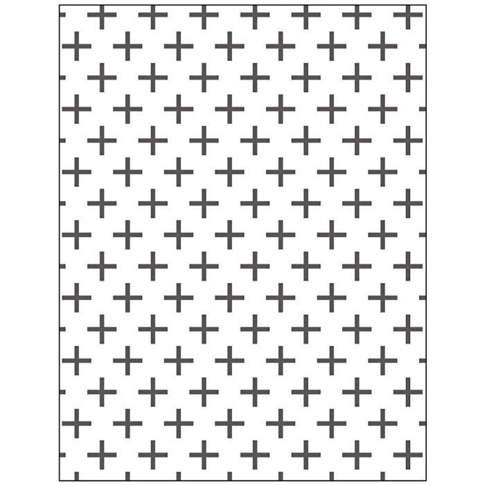 Placa de embossing, Cruces, 11x14 cm, 2 mm, 1 ud