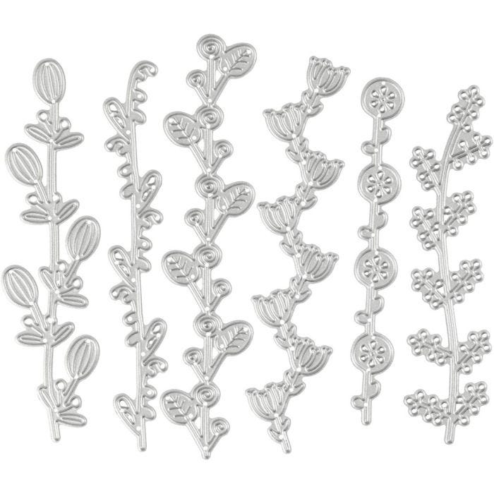 Carpeta troquel y grabado en relieve, vides de flores, medidas 143x123 mm, 1 ud
