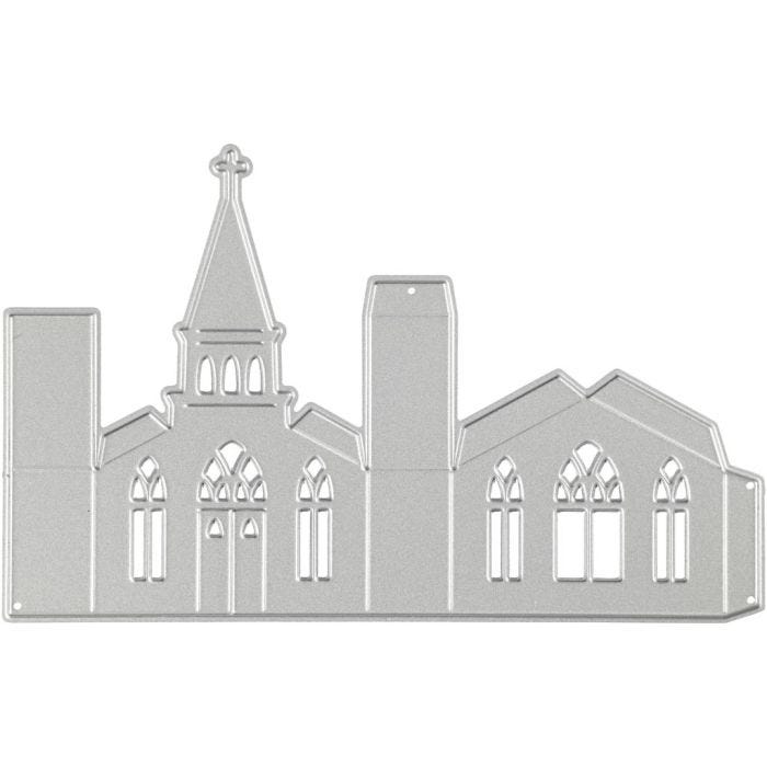 Carpeta troquel y grabado en relieve, Iglesia, medidas 135x85 mm, 1 ud