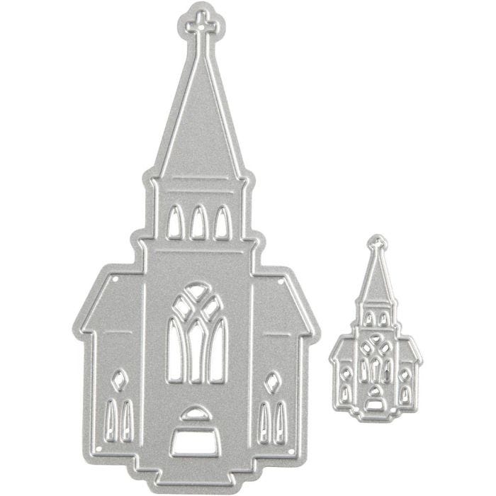 Carpeta troquel y grabado en relieve, Iglesias, medidas 46x91+18x35 mm, 1 ud