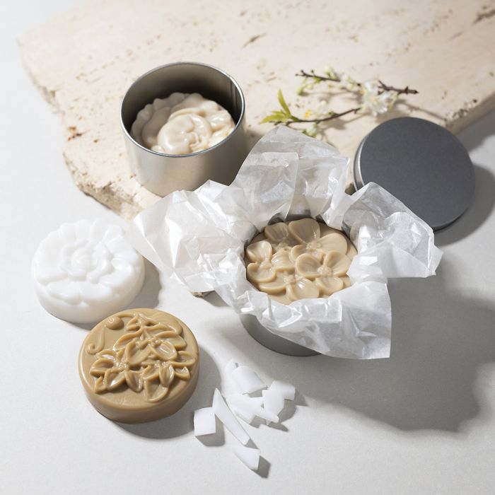 Jabón de manteca de karité en lata metálica