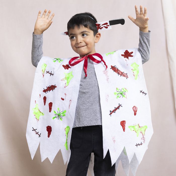 Espeluznante disfraz de zombie para Halloween