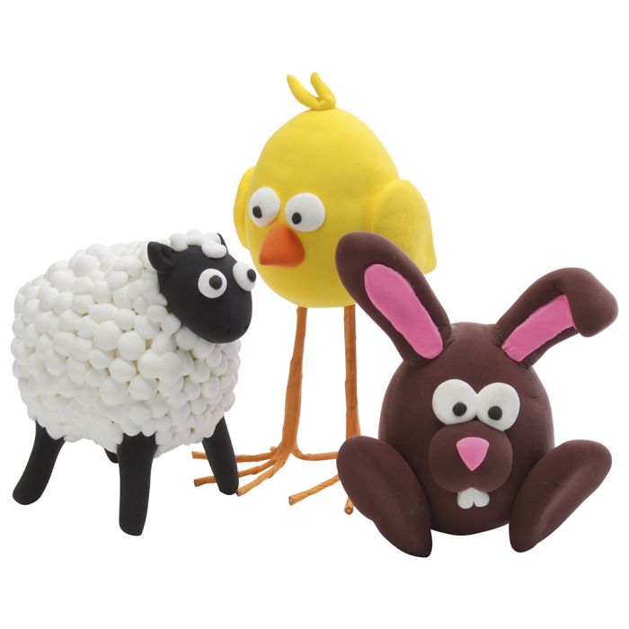 Divertidas figuras de Pascua en Silk Clay®