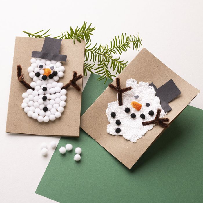 Tarjetas de Navidad con muñecos de nieve