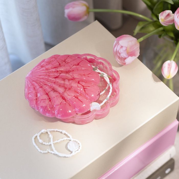 Cuenco de fundición de resina biotransparente con tapa de efecto mármol