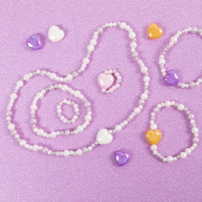 Joyería con cuentas de madera y perlas de cera