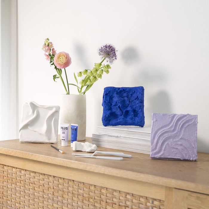 Arte mural en 3D con tres materiales y técnicas diferentes