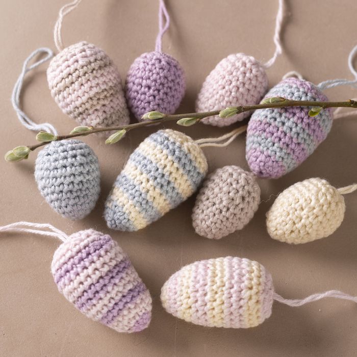 Huevos de Pascua de ganchillo