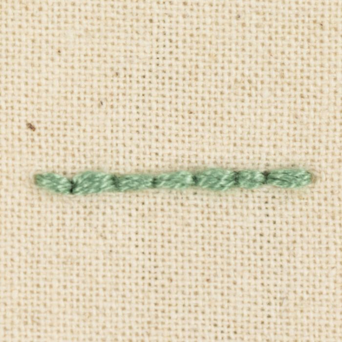 Cómo hacer punto de cadena en bordado