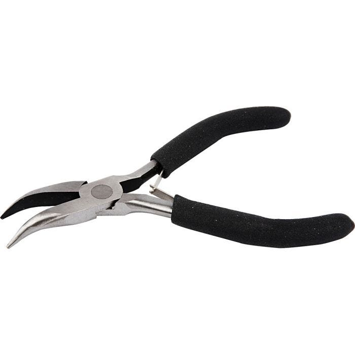 Alicates de punta doblada, L. 12,4 cm, 1 ud