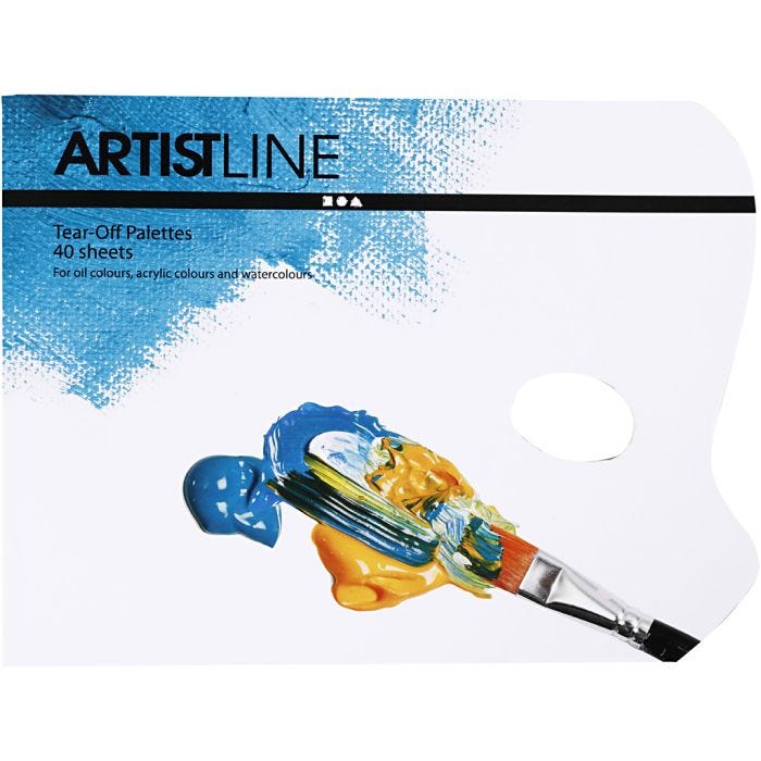 Paletas desechables, L. 31 cm, A: 23 cm, blanco, 1 ud