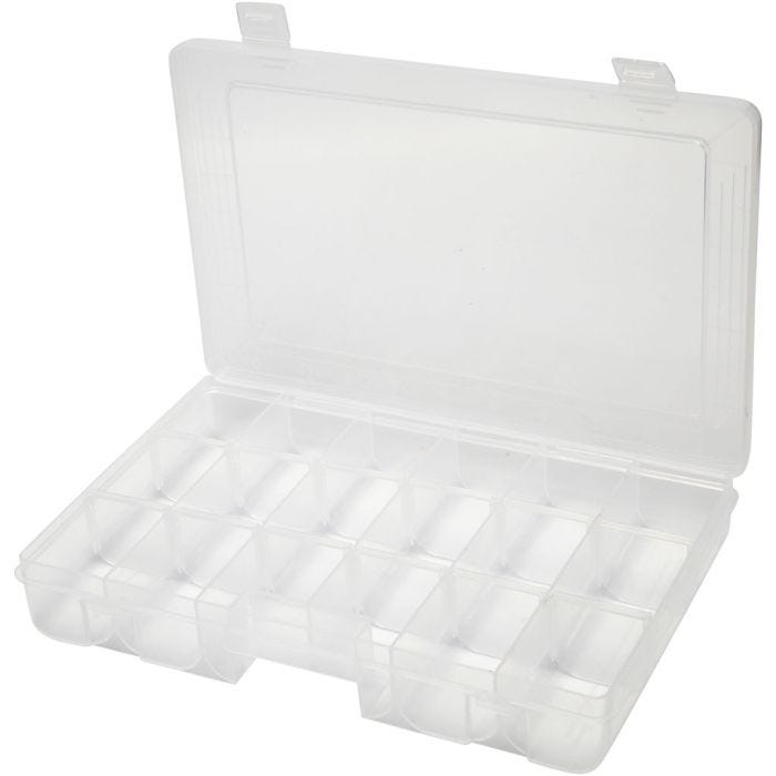 Caja de almacenaje, medidas 27x19 cm, medida agujero 5x4,5 cm, 1 ud