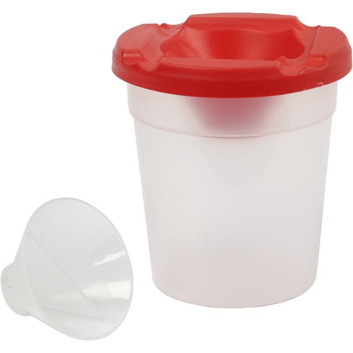 Bote anti derrame, A: 8,5 cm, dia 8 cm, 250 ml, 15 ud/ 1 paquete