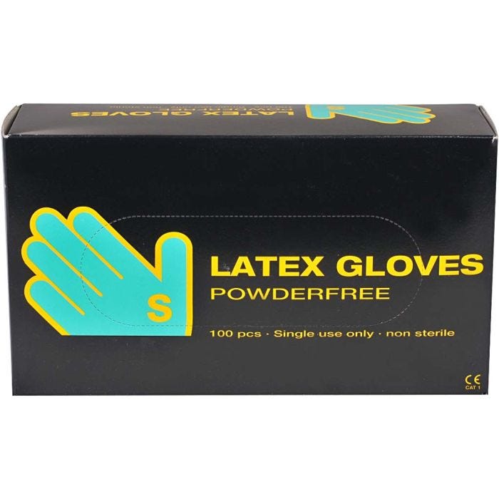 Guantes de látex, medidas small , 100 ud/ 1 paquete