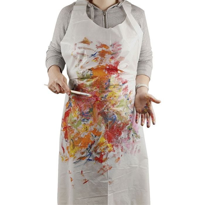 Delantal desechable, A: 130 cm, A: 80 cm, 100 ud/ 1 paquete
