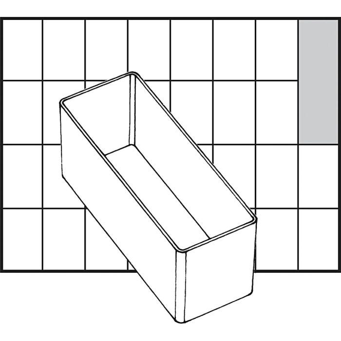 Caja interior de almacenaje, medida A9-2, A: 47 mm, medidas 109x39 mm, 1 ud