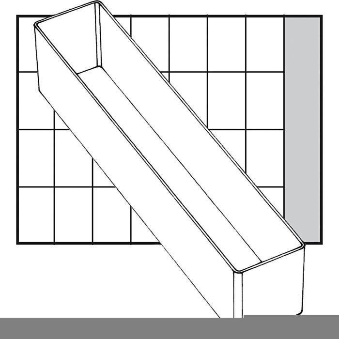 Caja interior de almacenaje, A: 47 mm, medidas 163x39 mm, 1 ud