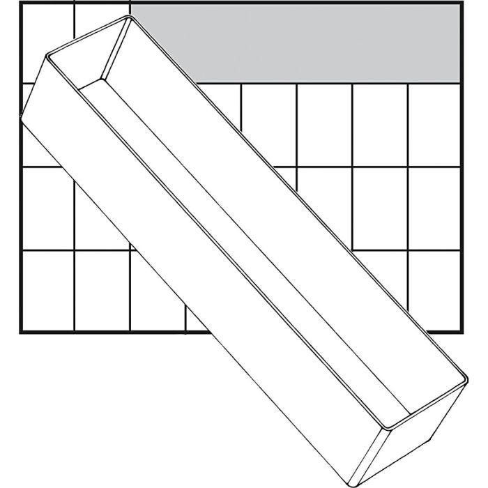 Caja interior de almacenaje, medida A8-3, A: 47 mm, medidas 235x55 mm, 1 ud