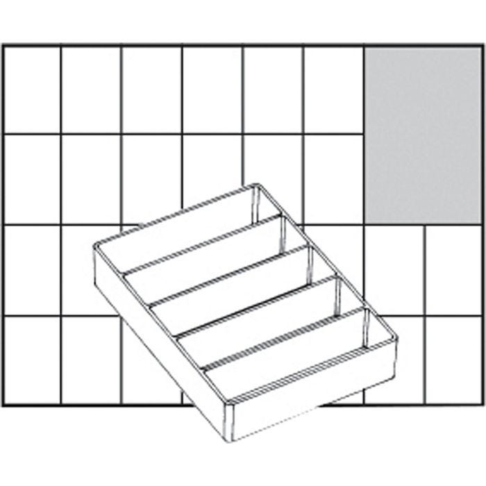 Caja interior de almacenaje, medida A75 Low, A: 24 mm, medidas 109x79 mm, 1 ud