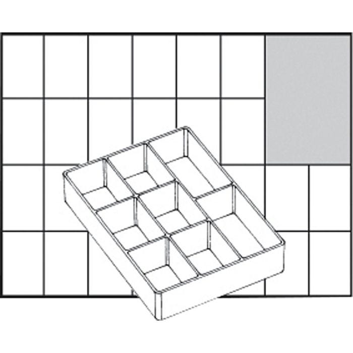 Caja interior de almacenaje, A: 24 mm, medidas 109x79 mm, 1 ud