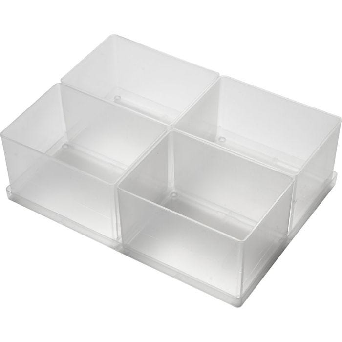 Caja interior de almacenaje, medida BA7-1, A: 80 mm, medidas 109x79 mm, 4 ud/ 1 paquete