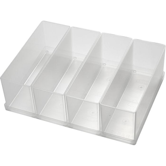 Caja interior de almacenaje, medida BA8-2, A: 80 mm, medidas 157x55 mm, 4 ud/ 1 paquete