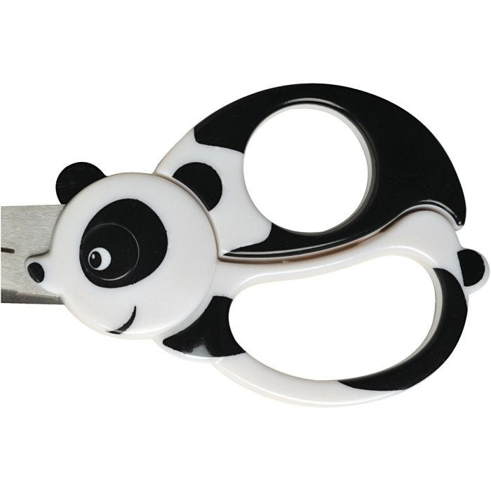 Tijeras Infantiles de Animales, panda, L. 13 cm, 1 ud