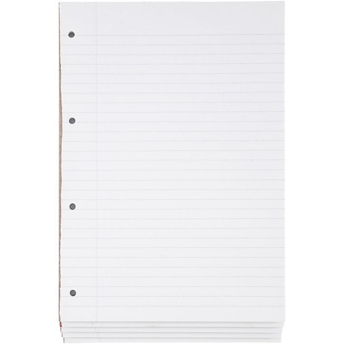 Bloc de hoja de libreta, Rallas, A4, medidas 21x29,7 cm, 5 ud/ 1 paquete